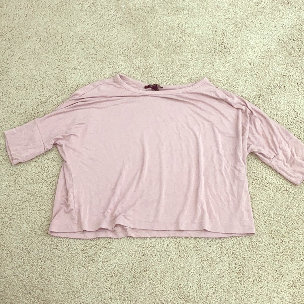 Pink cropped forever 21 top